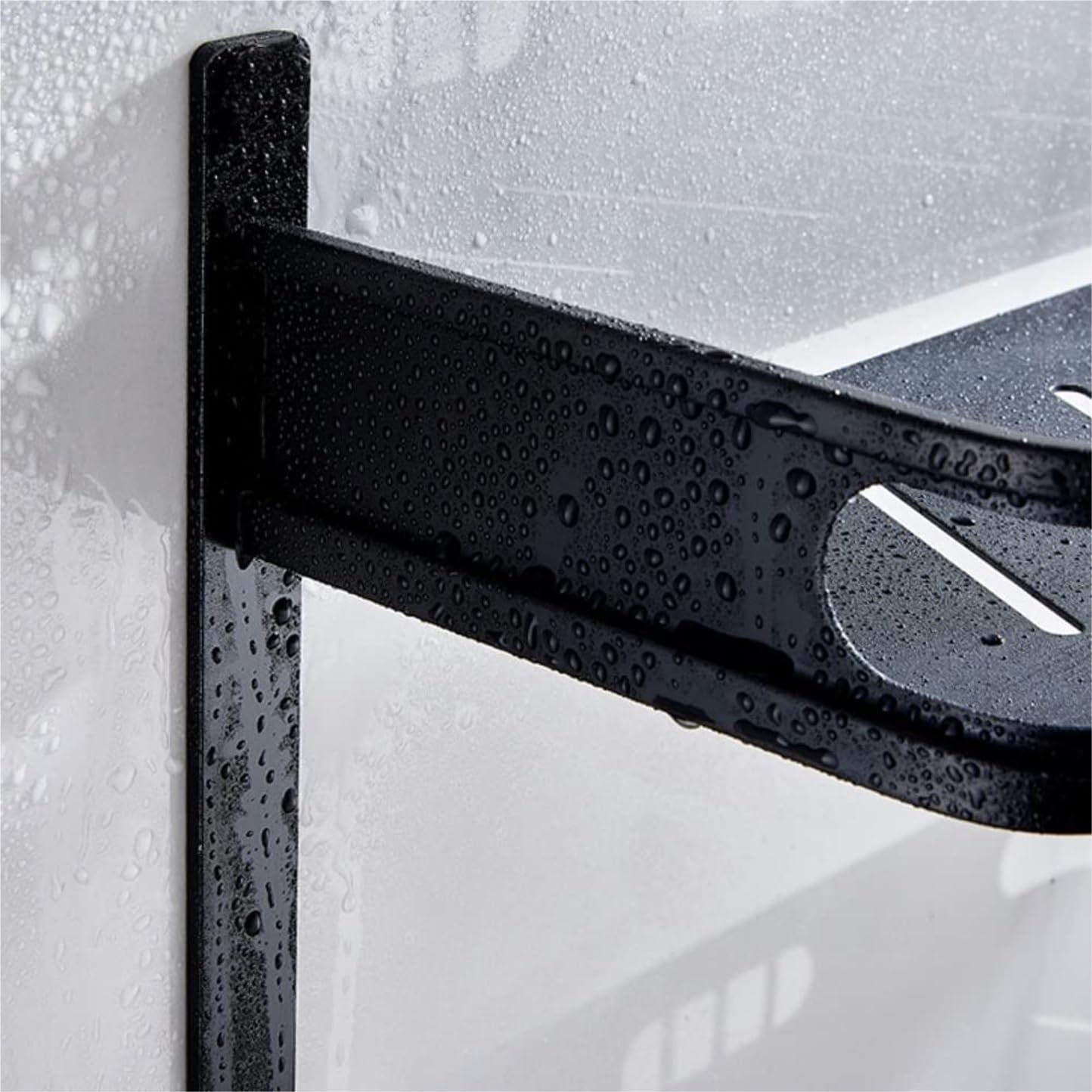 Estante Baño Cesta De Almacenamiento Carrito Ducha Aluminio con Toallero Y Ganchos Estantes Dobles para Baño Organizador Ducha(Black)
