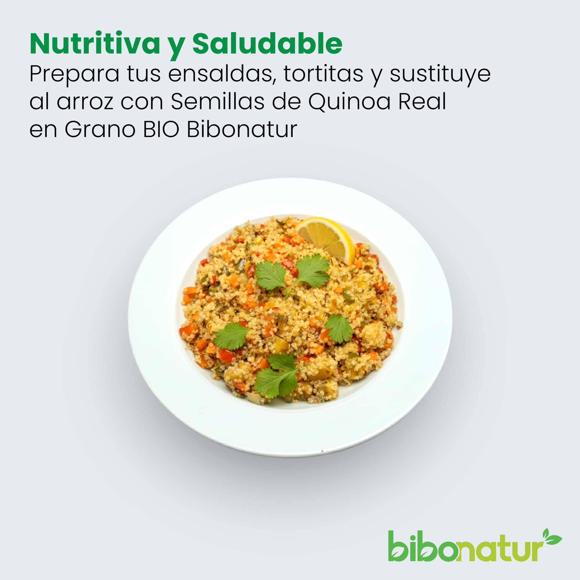 Bibonatur Quinoa Real en Grano BIO 500 gr. 100% Natural. Apta para Dieta Vegana. Cultivo Ecológico Certificado