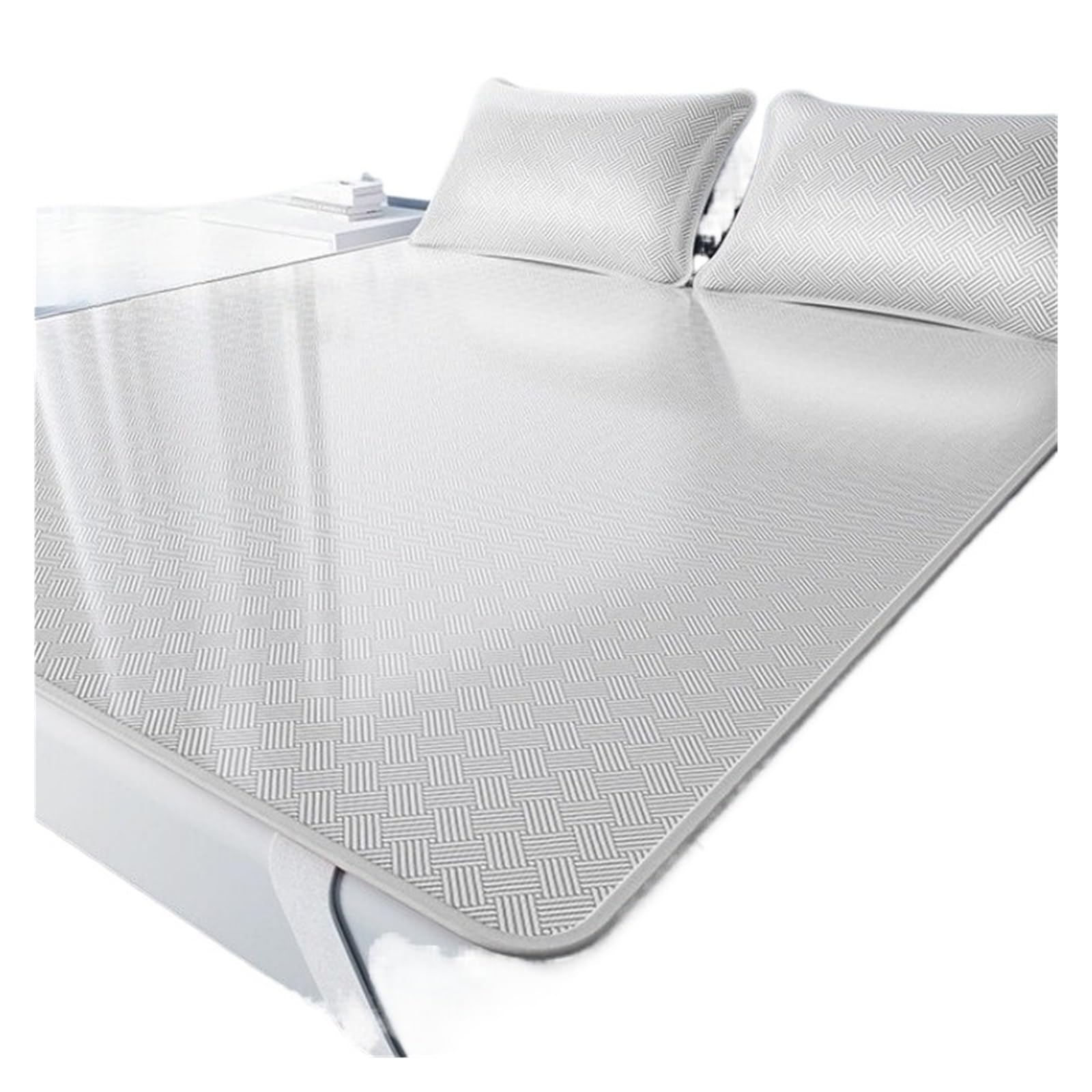 Tapis en soie glacée noir 200x220cm : literie d'été haut de gamme lavable en machine