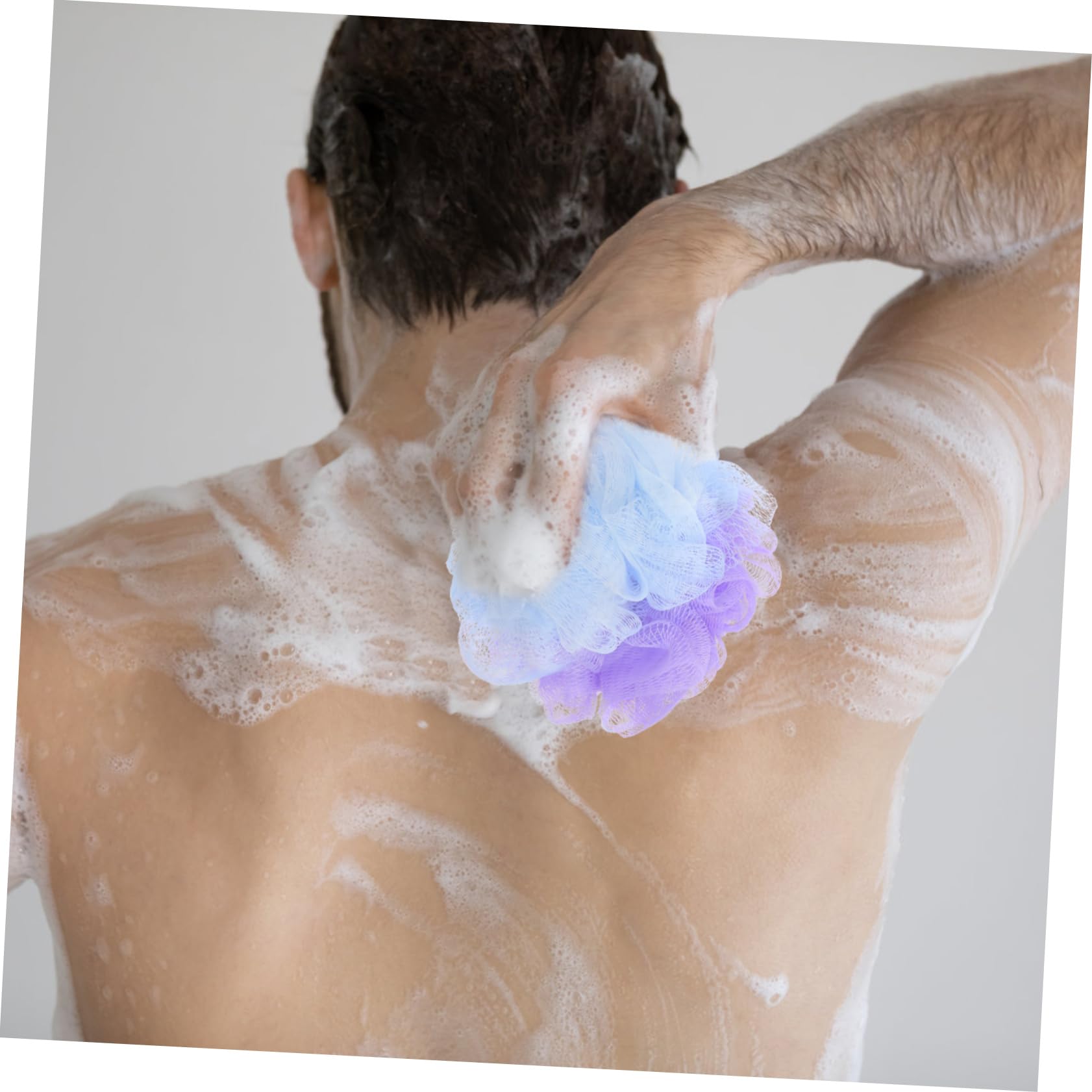 Sosoport Scrubber Bath Ball Colored Mesh Loofah for Gentle Exfoliation and Skin Cleansing for Back and Care for Adults