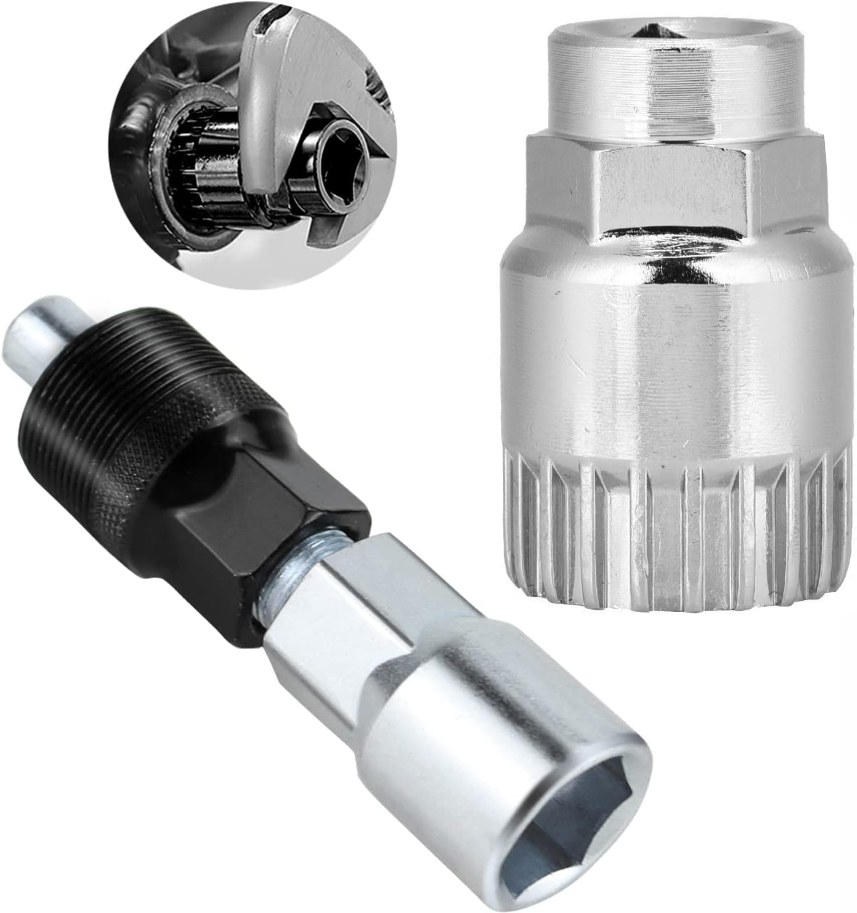 ONBICLE Bicycle Bottom Bracket Remover Tool,Standard 20-Tooth Cycling Bike Crank Extractor Bottom Bracket-image-27
