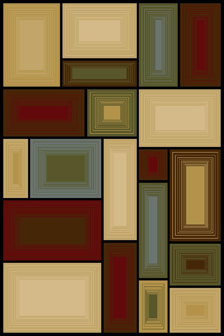 Central Oriental Interlude Prism Multicolor 7-Feet 10-Inch by 9-Feet 10-Inch Area Rug