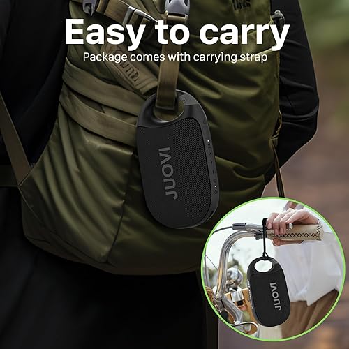 Miniatura 2 de Altavoz Bluetooth portátil inalámbrico con clip, 24 horas de reproducción, mini altavoz de ducha IP68, impermeable y a prueba de polvo, mosquetón