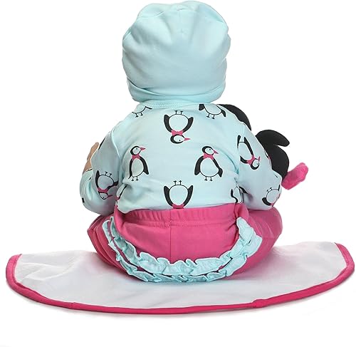 Miniatura 3 de Chaqueta de pingüino Reborn Baby Dolls Ropa para 20-23 pulgadas 4 piezas Reborn Doll Baby Boy Conjunto de ropa con sombrero encantador