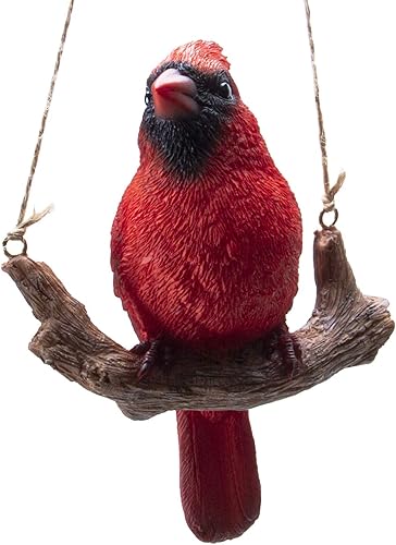 Miniatura 3 de Pacific Giftware Colgante rojo cardenal pájaro posado en rama resina estatuilla escultura