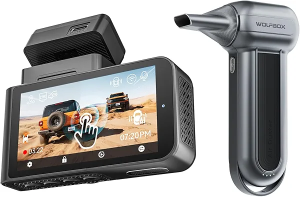 WOLFBOX MF100 Electric Air Duster & X3 2.5K Dash Cam