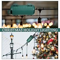 Vista 6 de Frienda Cubierta de Seguridad para Cable de Extensión para Exteriores Impermeable Protector de Conector de Cable IP44 con 4 Cierres Desmontables