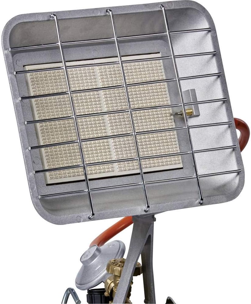GS 4400 Gas Heater (Heating Output 2900-4400 W, Includes Gas Pressure Regulator 50 mbar, Gas Hose, Regulator, for All Standard Gas Cylinders), Silver