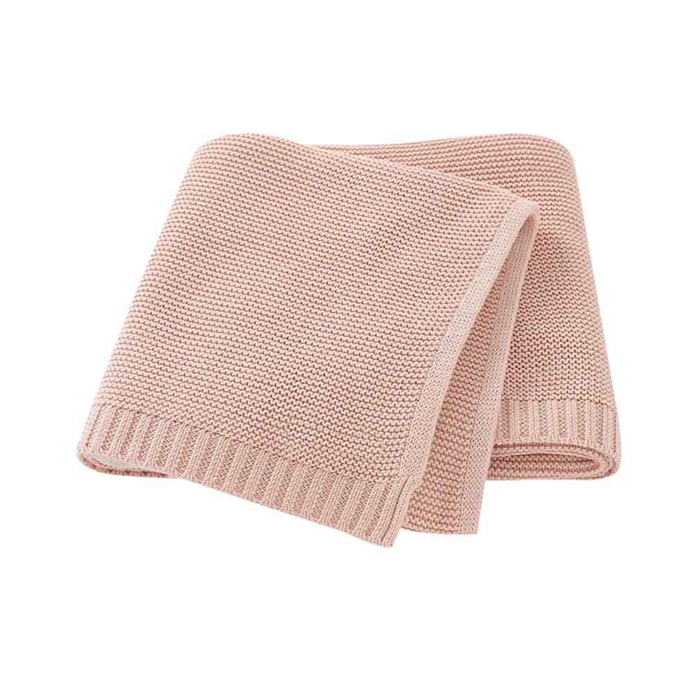 Little English Cotton Cellular Blanket - Extra Soft blanket Ideal for Prams, Cots, Car Seats and Moses Baskets. - 100% Cotton - Light Pink - 100cm x 80cm