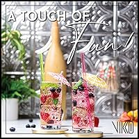 Vista 4 de Vikko Vasos de agua, juego de 6 vasos para beber, vasos gruesos y duraderos, vasos de cocina de 10 onzas de alto, aptos para lavavajillas, vasos