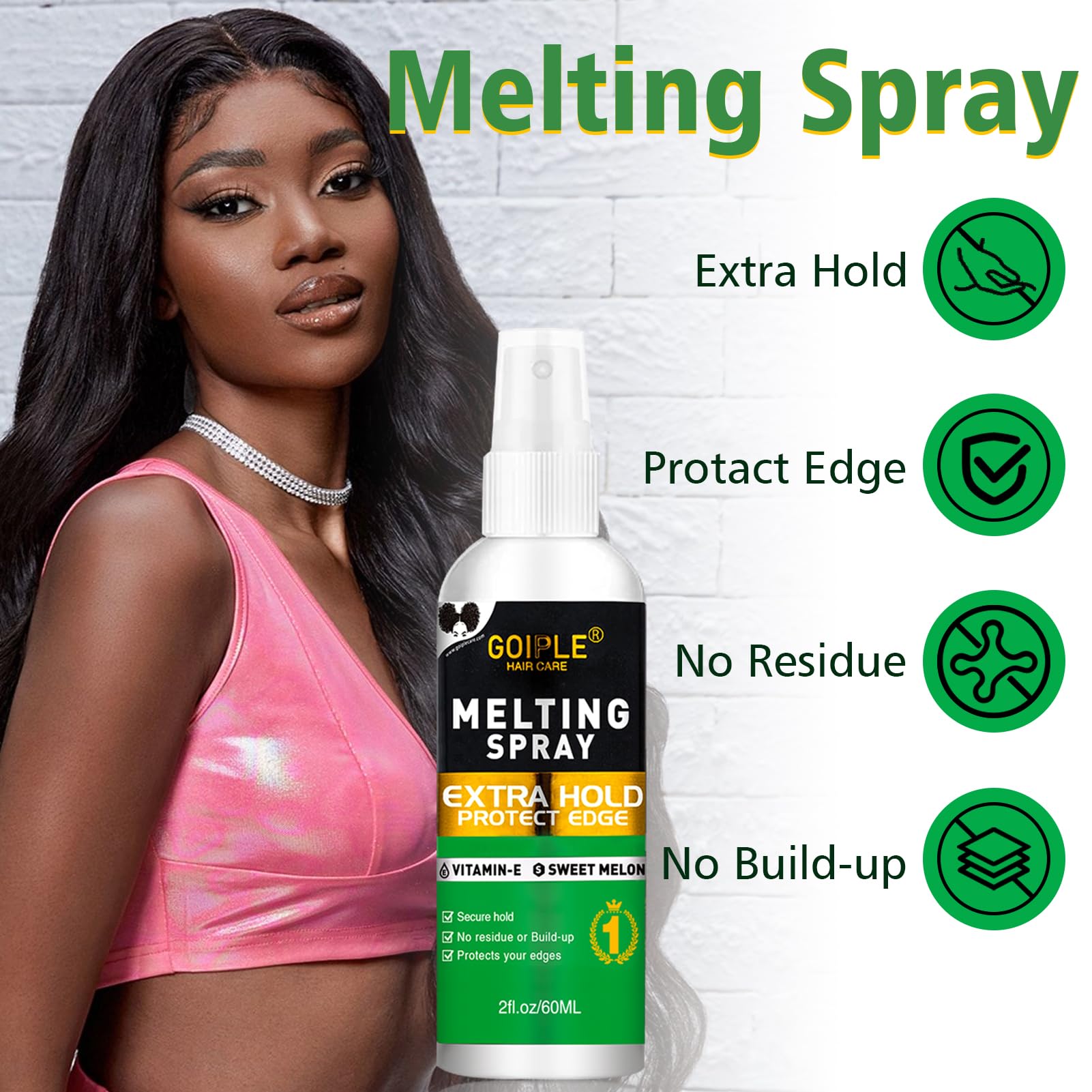 Lace Melting Spray Lace Melt schiuma e tenuta della punta, colla per capelli senza colla, spray per parrucche, set di installazione per parrucche
