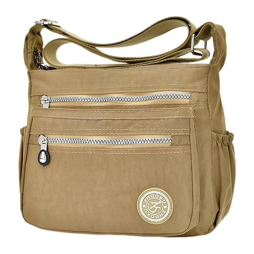 KXF Women's Crossbody Bag Waterproof Nylon Casual Shoulder Bag Messenger Bag Travel Purse Handbag with Multi Pocket