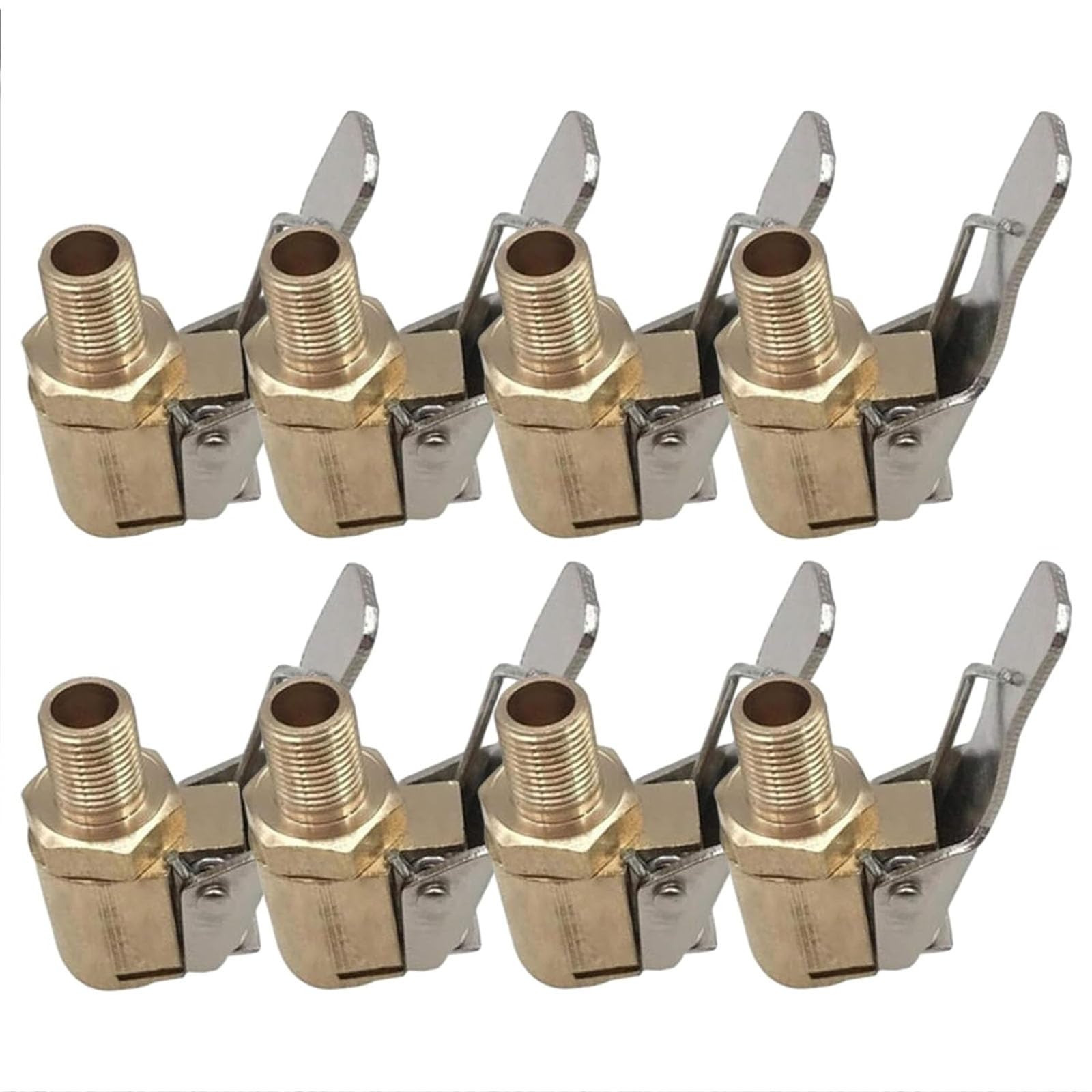 Mandrini ad aria per pneumatici, adattatore di gonfiaggio in ottone resistente, a sgancio rapido, con connettore a morsetto da 8 mm, set da 6