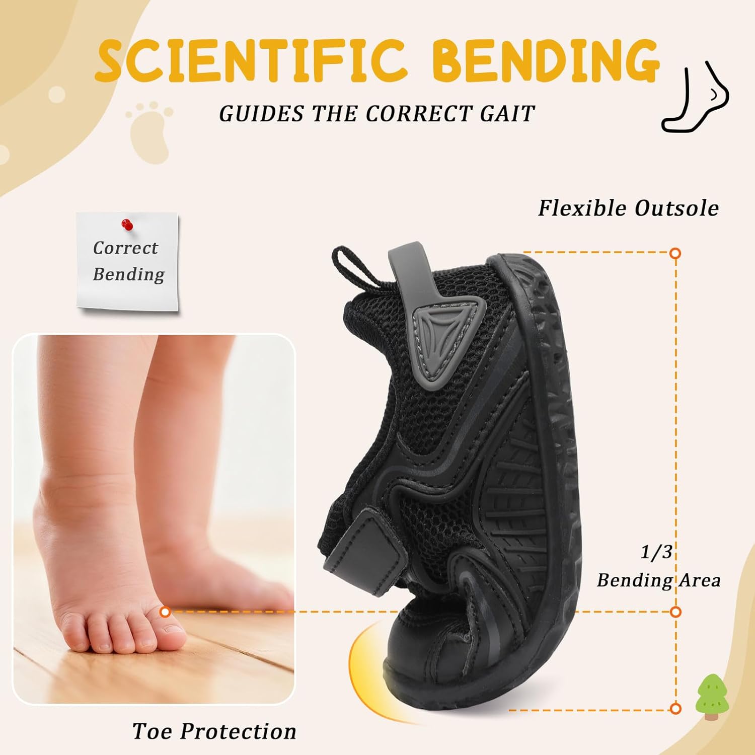 L-RUN Baby Shoes Boys Girls First Walkers Breathable Infant Sneakers Flexible Non-Slip Sole Walking Shoes for Toddlers - Image 3