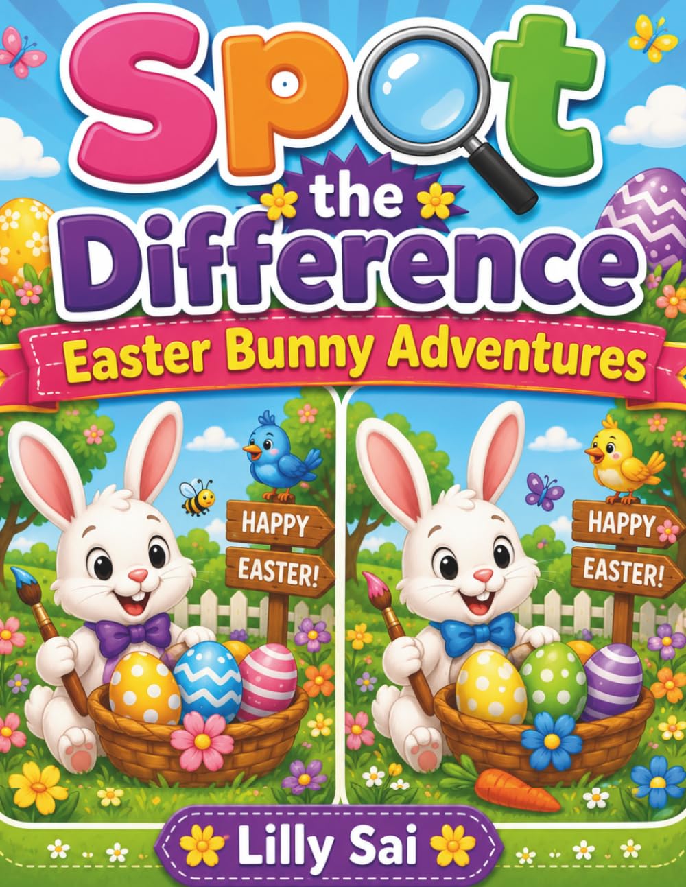 SPOT THE DIFFERENCE: Easter Bunny Adventures (SPOT THE DIFFERENCE Easter Bunny Fun Book 1)