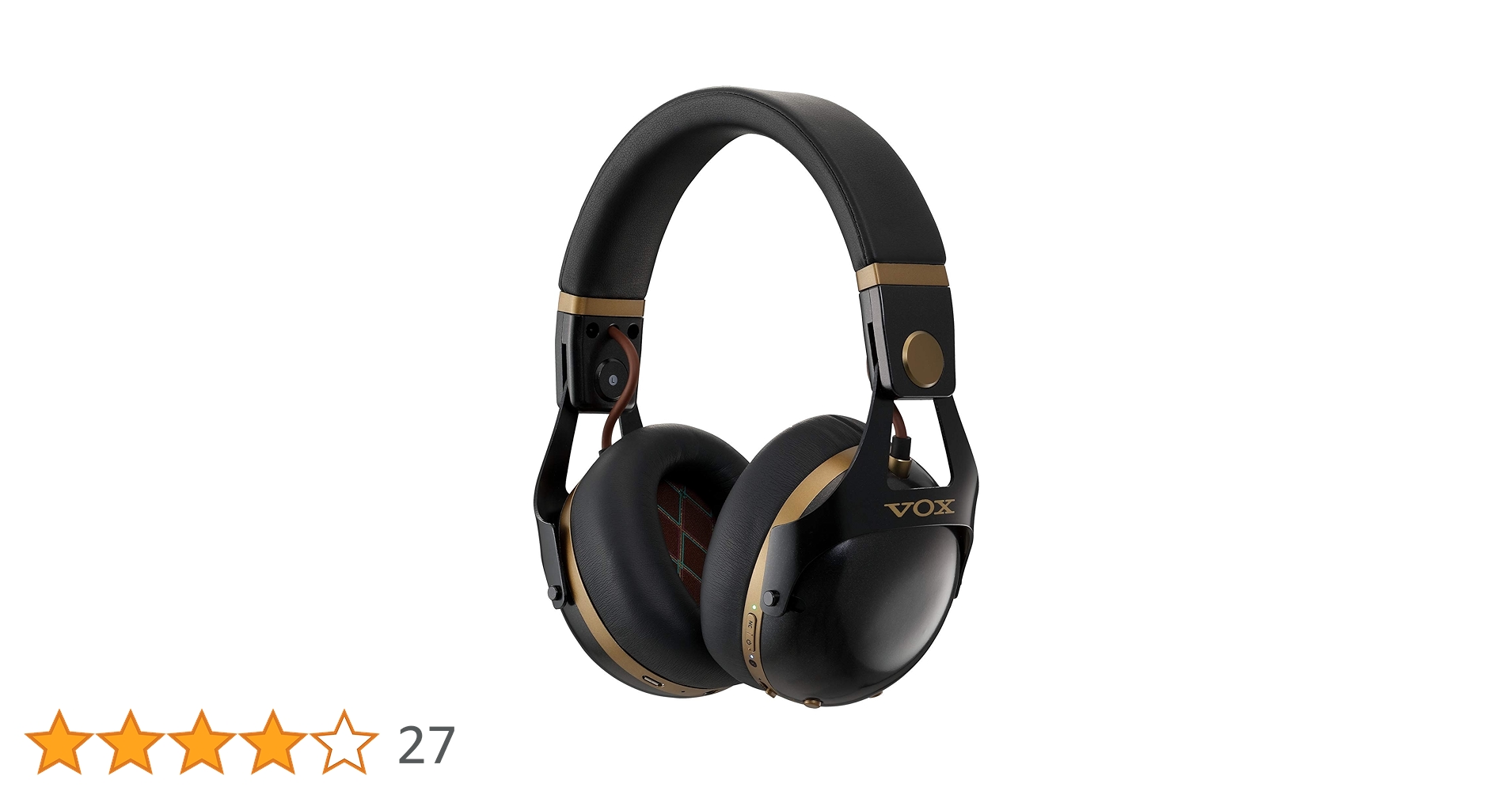 ヘッドホン VOX HEADPHONES ブラック/ゴールド VH-Q1-BK VH-Q1 - Vox Amps