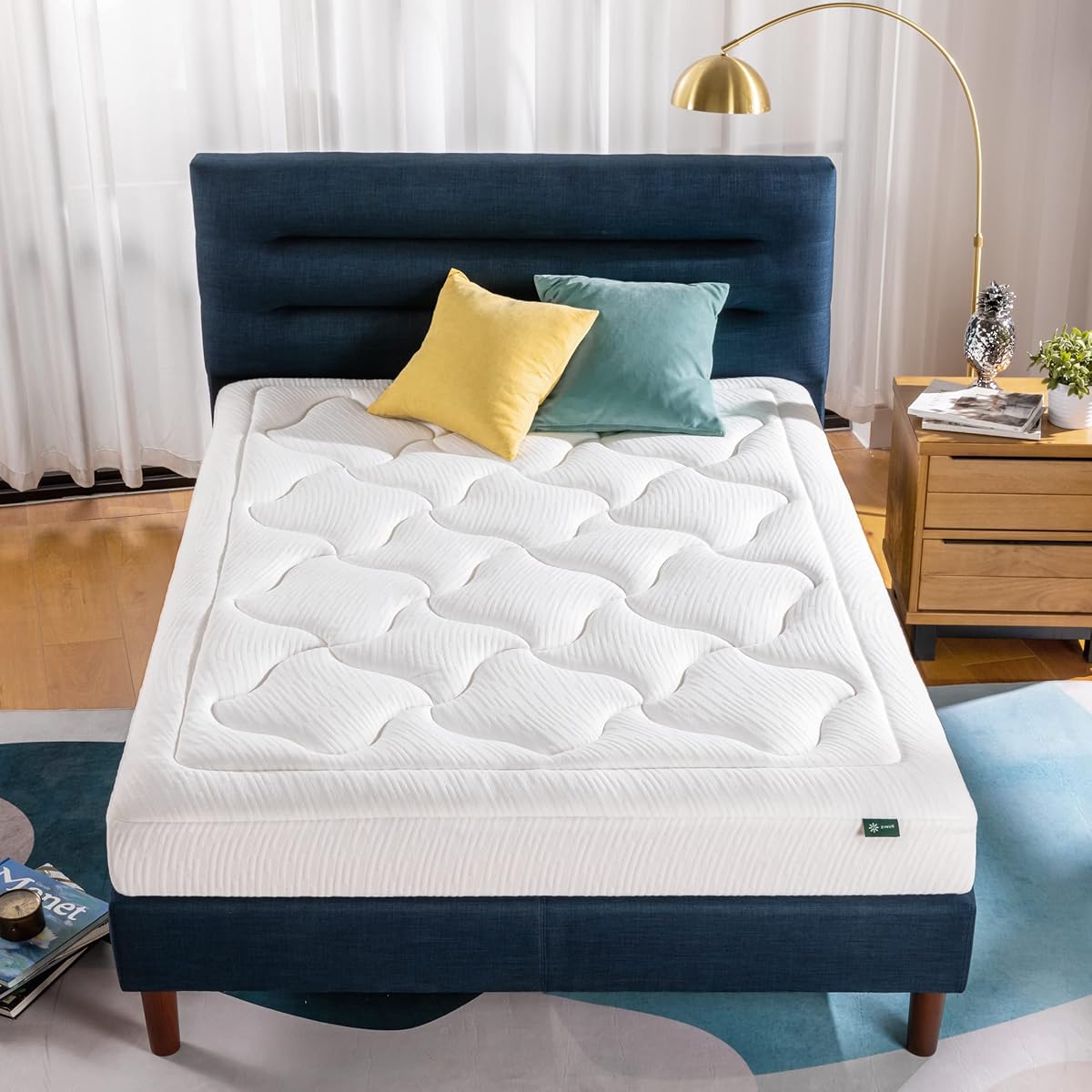 Zinus AZ-CMM-800F Cloud Memory Foam Colchón de 8 pulgadas / Diseño para aliviar la presión / Colchón en una caja / Certificado OEKO-TEX y CertiPUR-US, completo