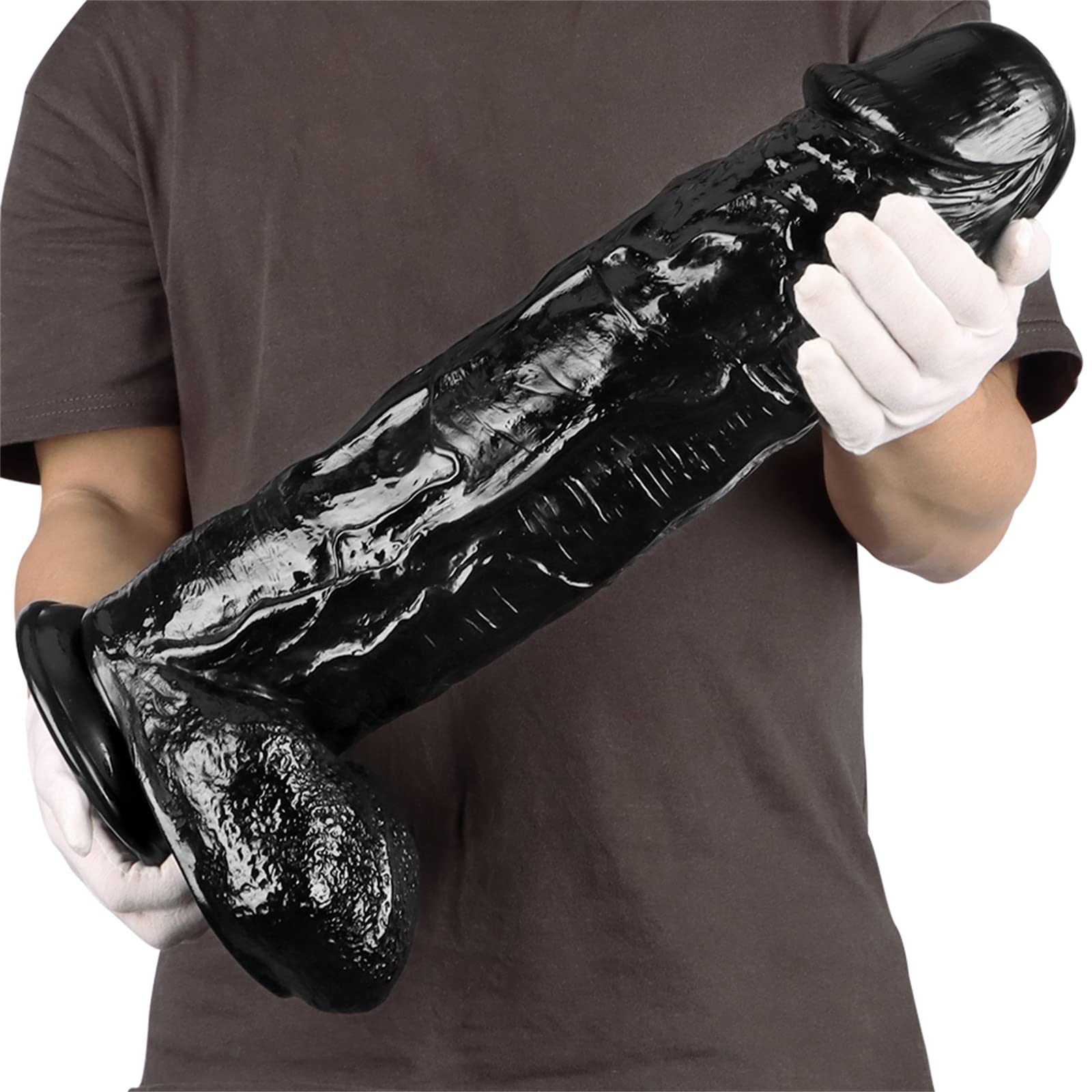 Dildo Spesso 12cm Di Diametro, Dildo Realistico Plug Anale Extra Large Con Ventosa Massaggio Alla Prostata Dilatatore Dell'Ano Replica Del Pene Masturbazione