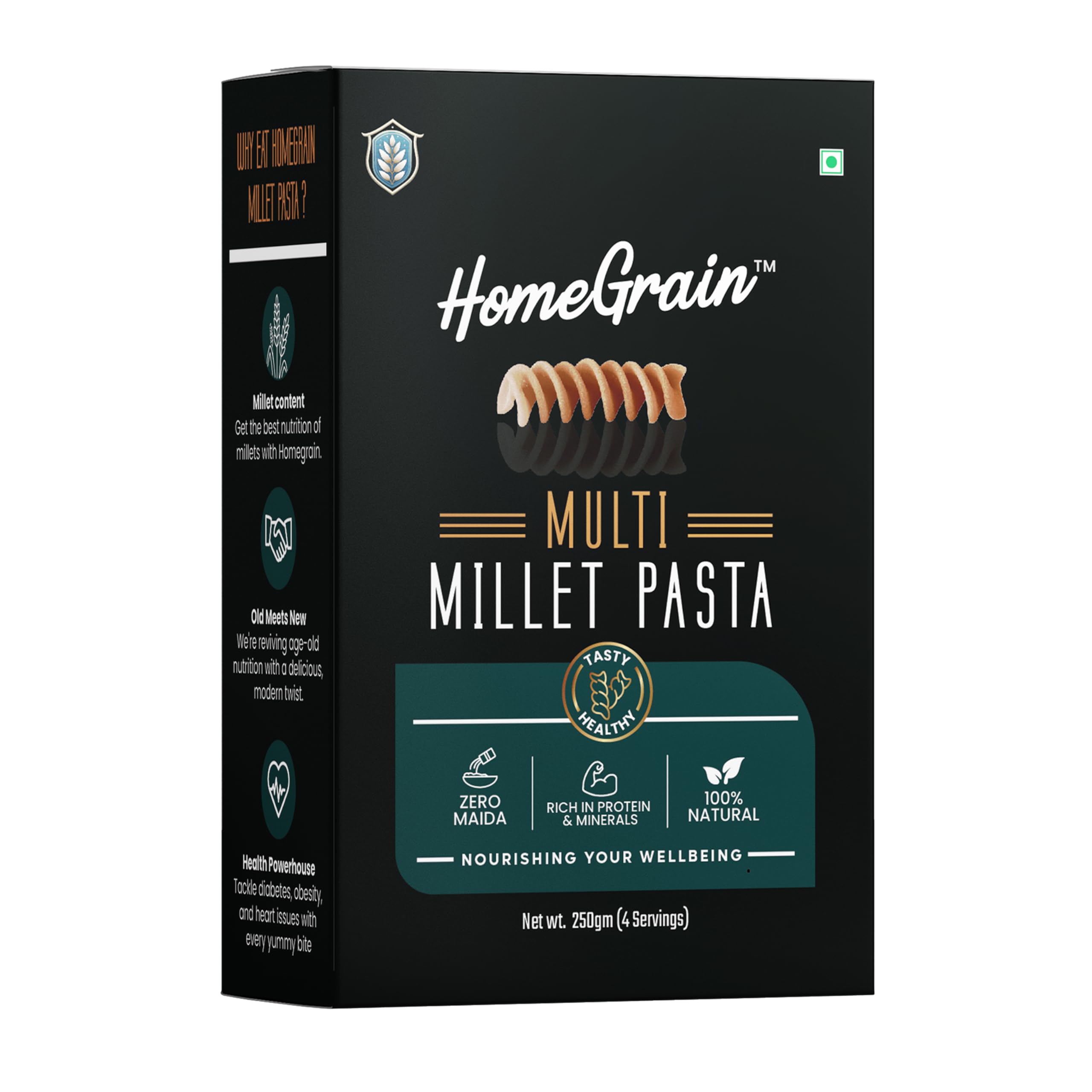 HomeGrain No Maida Multi Millet Pasta | Vegan Healthy Pasta made with Plant Base Protein | 250 grams (B0CZR9DNKZ) Amazon Price History, Amazon Price Tracker
