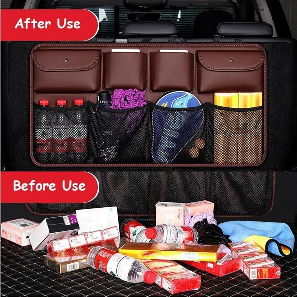 Rangement Coffre Voiture,pour Benz CLA/GLC/EQS/GLE/GLS/ML Class,imperméable,Antidérapant,Robuste et Résistant,Durable Scratch,Accessoire Flexible Gadget Utile,E