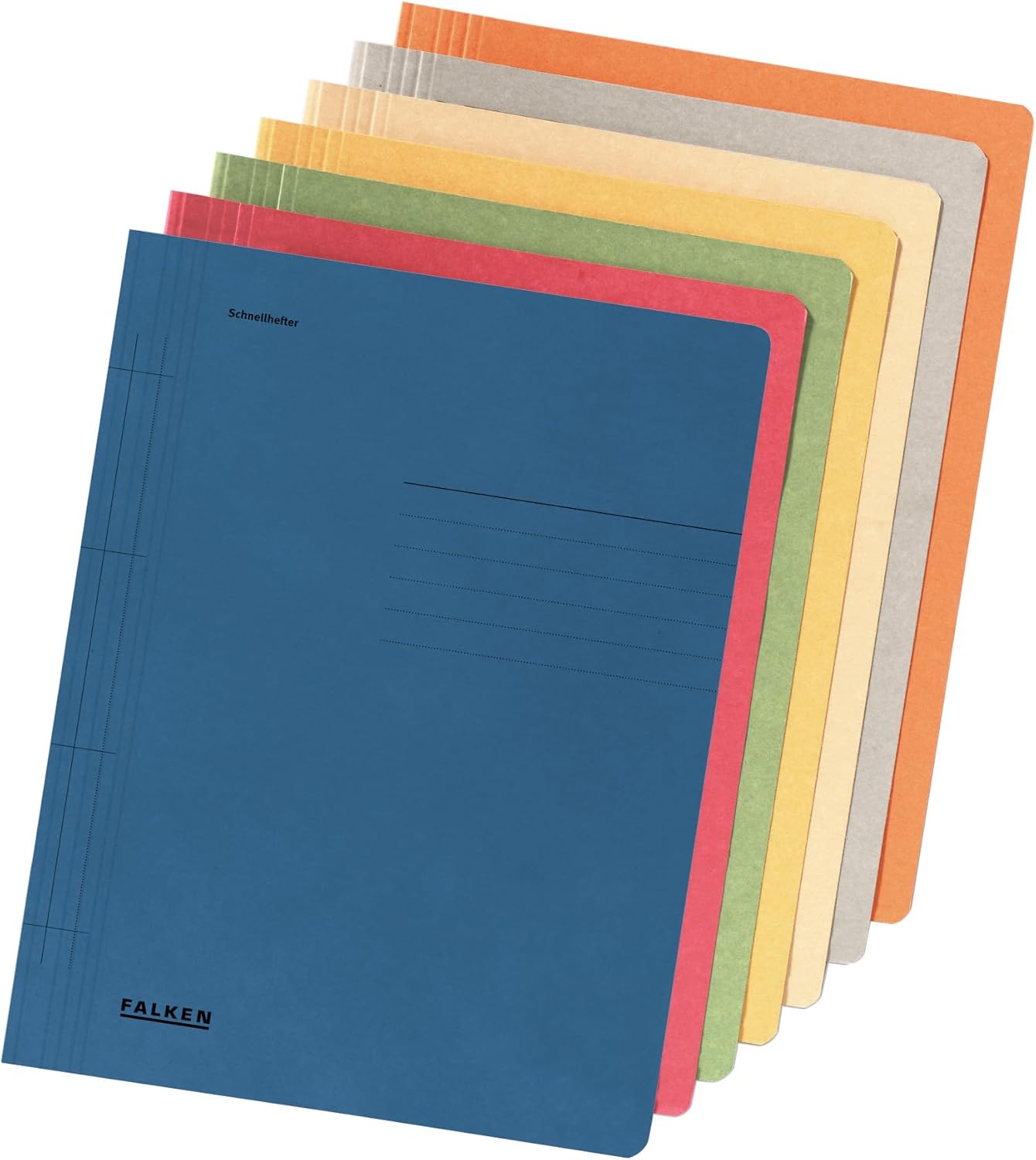 Exacompta - Ref 80003783002F - FALKEN - Flat Cardboard Files - A4 (210 x 297mm) in Size, 250gsm Recycled Manilla, Pre-Printed Cover, Blue Angel Certified - Grey (Pack of 100)