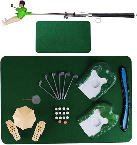 Minitype Indoor Golf Game Funny Golf Game Minitype Golfer Set Golf Accessory Set Golf Course Indoor Play for
