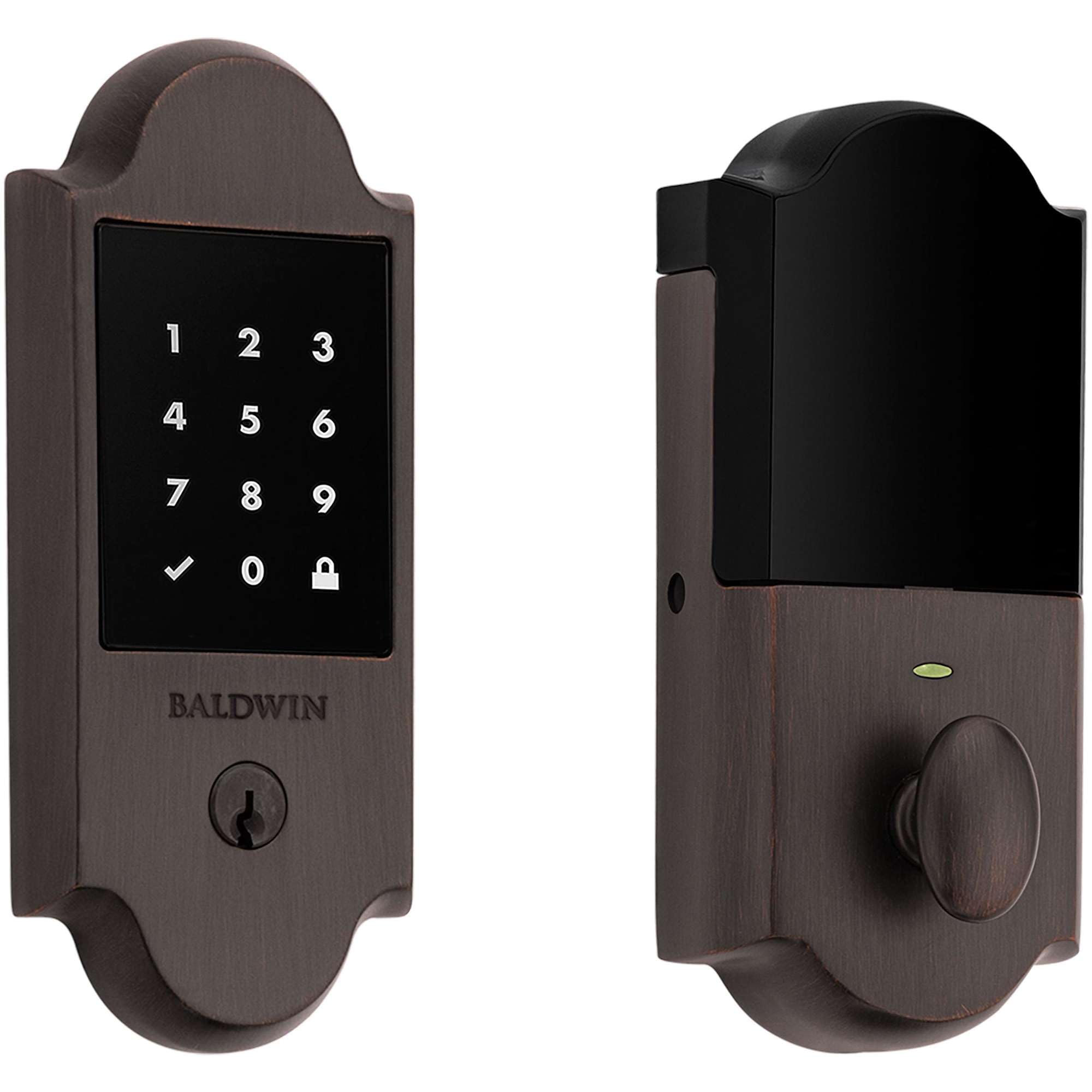Baldwin 8235.112.ZW Boulder Touchscreen with Z-Wave Deadbolt, Venetian Bronze Venetian Bronze Rustic