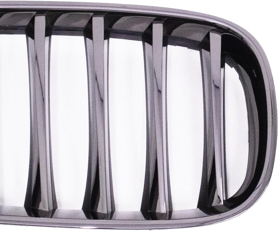 Exterior Accessories - Front Chrome Black Kidney Grill Grille Compatible with BMW Z4 E89 Mk2 2009-2016 -Replacement