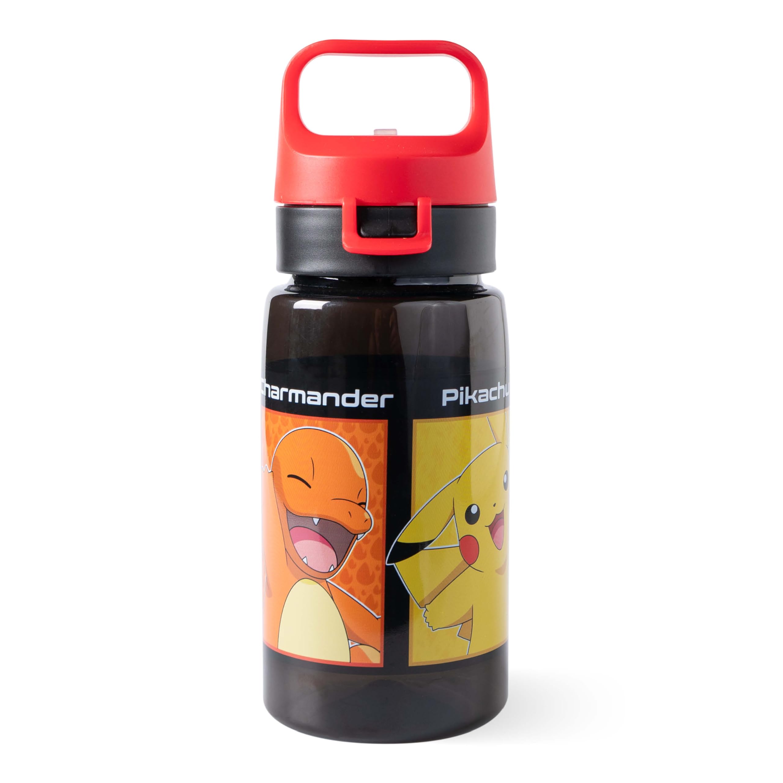 p:os Pokémon Children's Drinking Bottle, 500 ml, Leak-Proof, Small Bottle with Pikachu, Charmander & Bisasam, for Girls and Boys, Perfect for on the Go