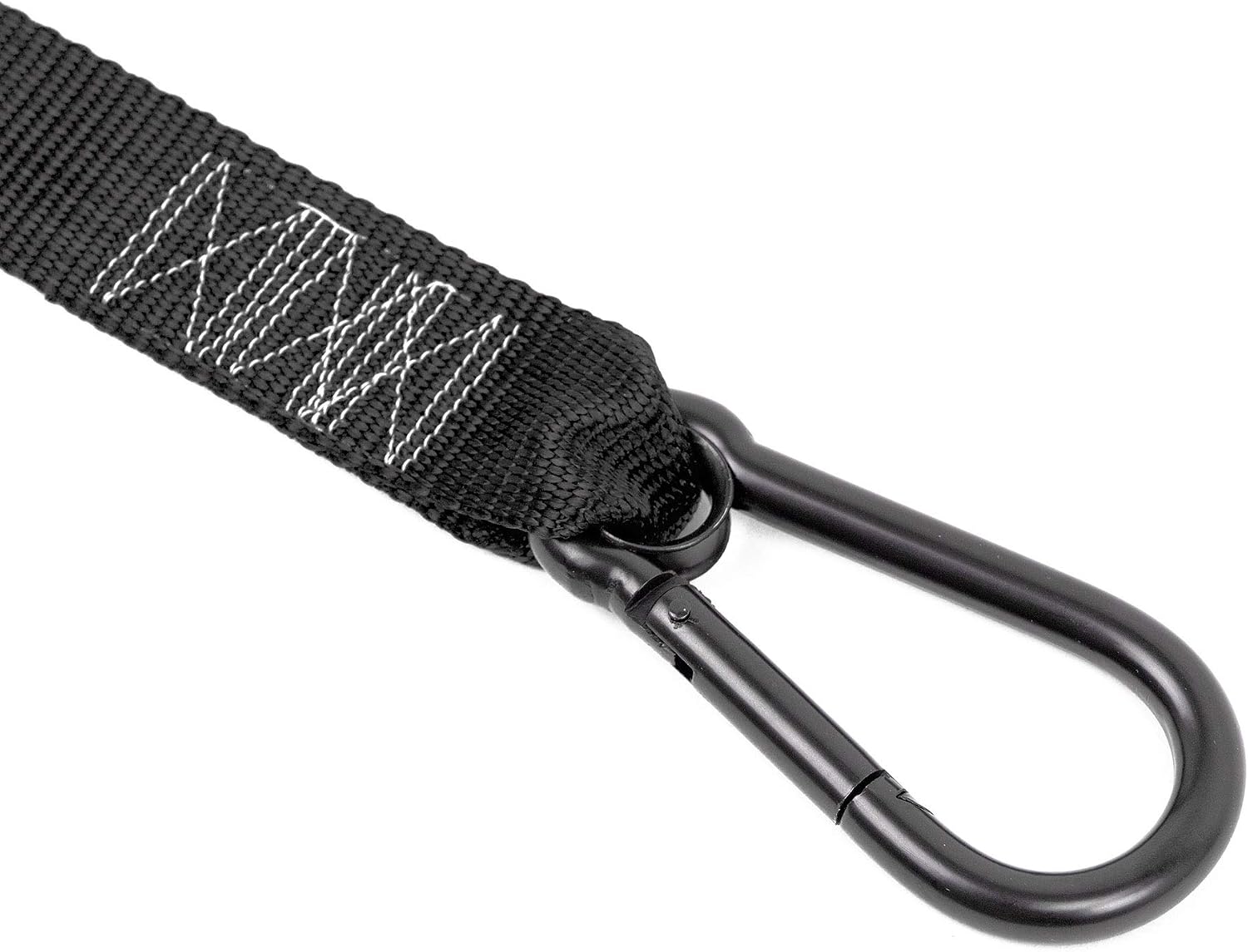 PowerTye 1.5in x 6.5ft Heavy-Duty Special Edition Ratchet Straps with Soft-Tye and Black Carabiner Hooks - 1,000 lb Working Load Limit - Made in USA - Black (Pair)