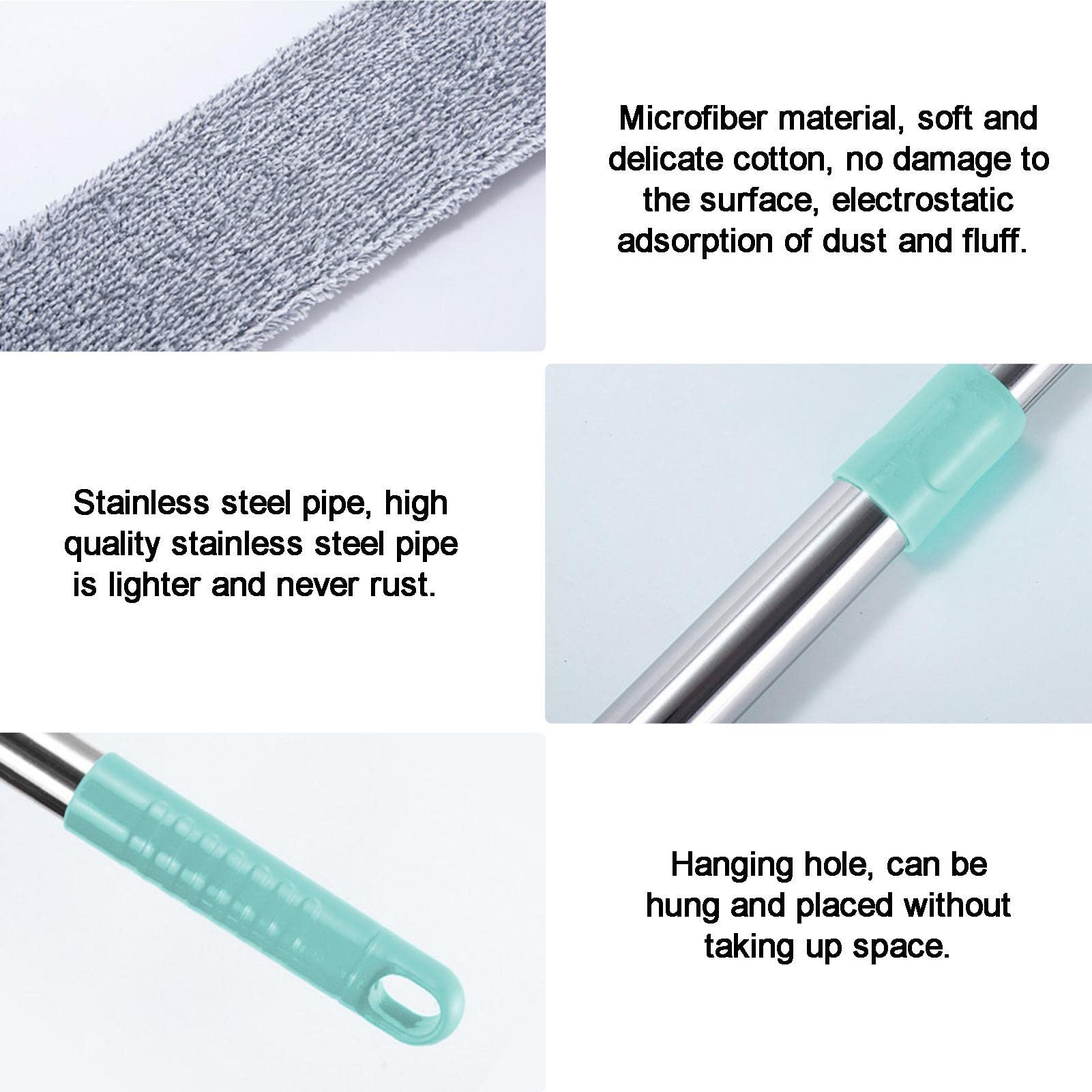 Spolverino Telescopico VORHOT - Asta Estendibile Fino A 2,5m Con Testina In Microfibra, Ideale Per Soffitti E Angoli Difficili - Foto 4