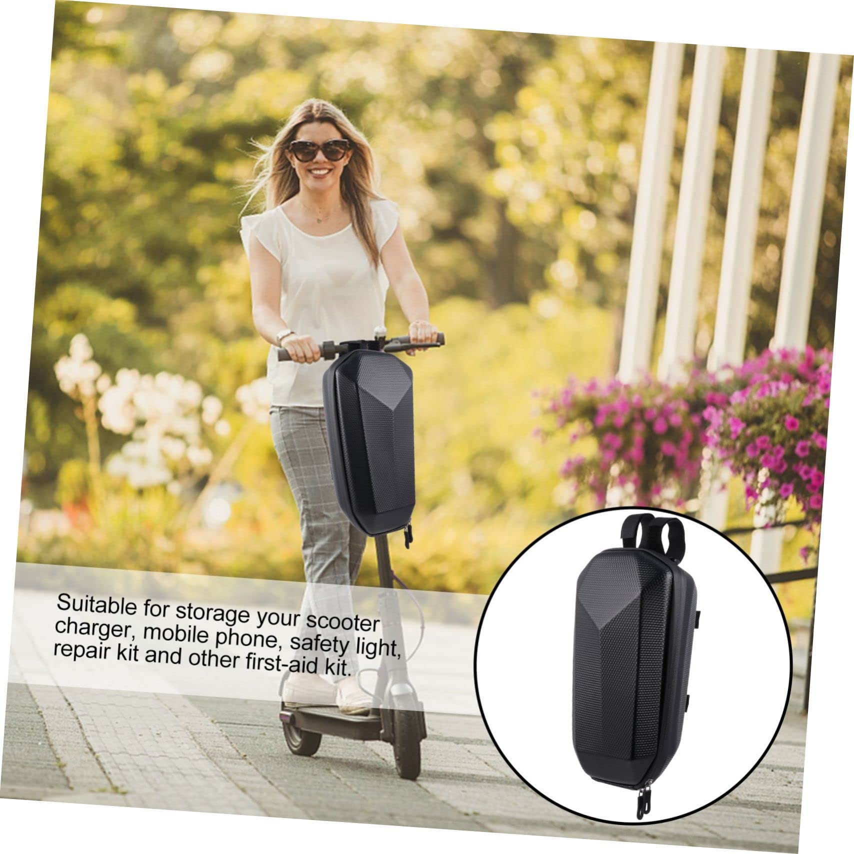 Toyvian Borsa Per Auto Impermeabile Davanti Manubrio Ciclismo Magazzinaggio Zaino Per Scooter Maniglia Custodia Per Bici Elettrica Custodia Per Maniglie Dello Scooter Eva Black