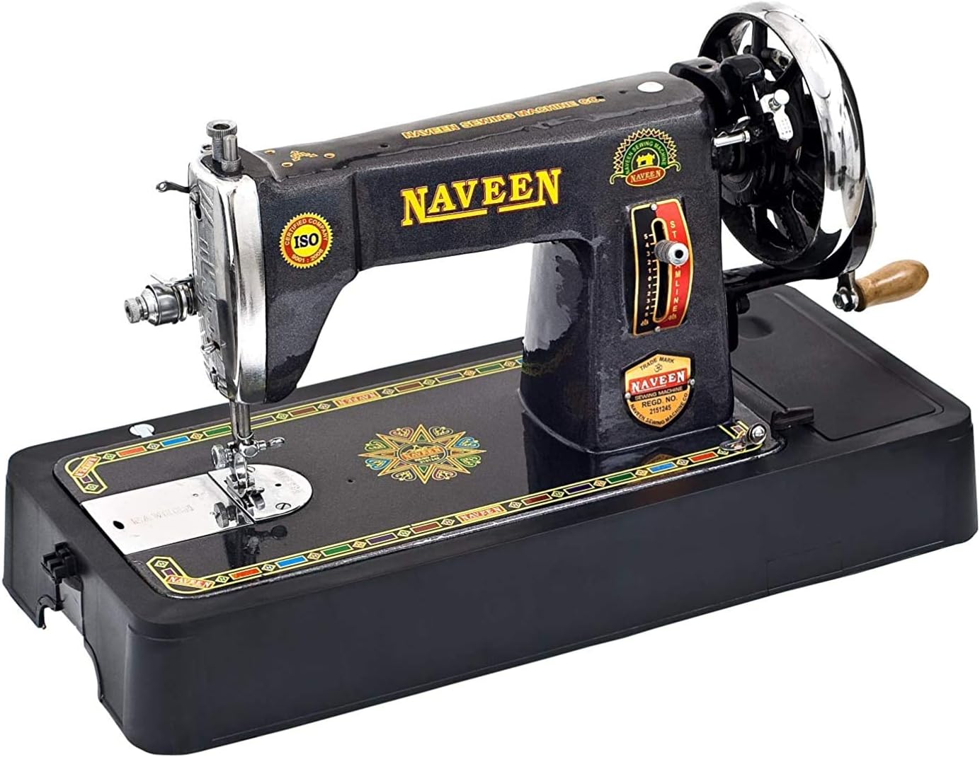 Naveen Sewing Machine Domestic Steamline Model with Coverset (Metallic Grey Color)