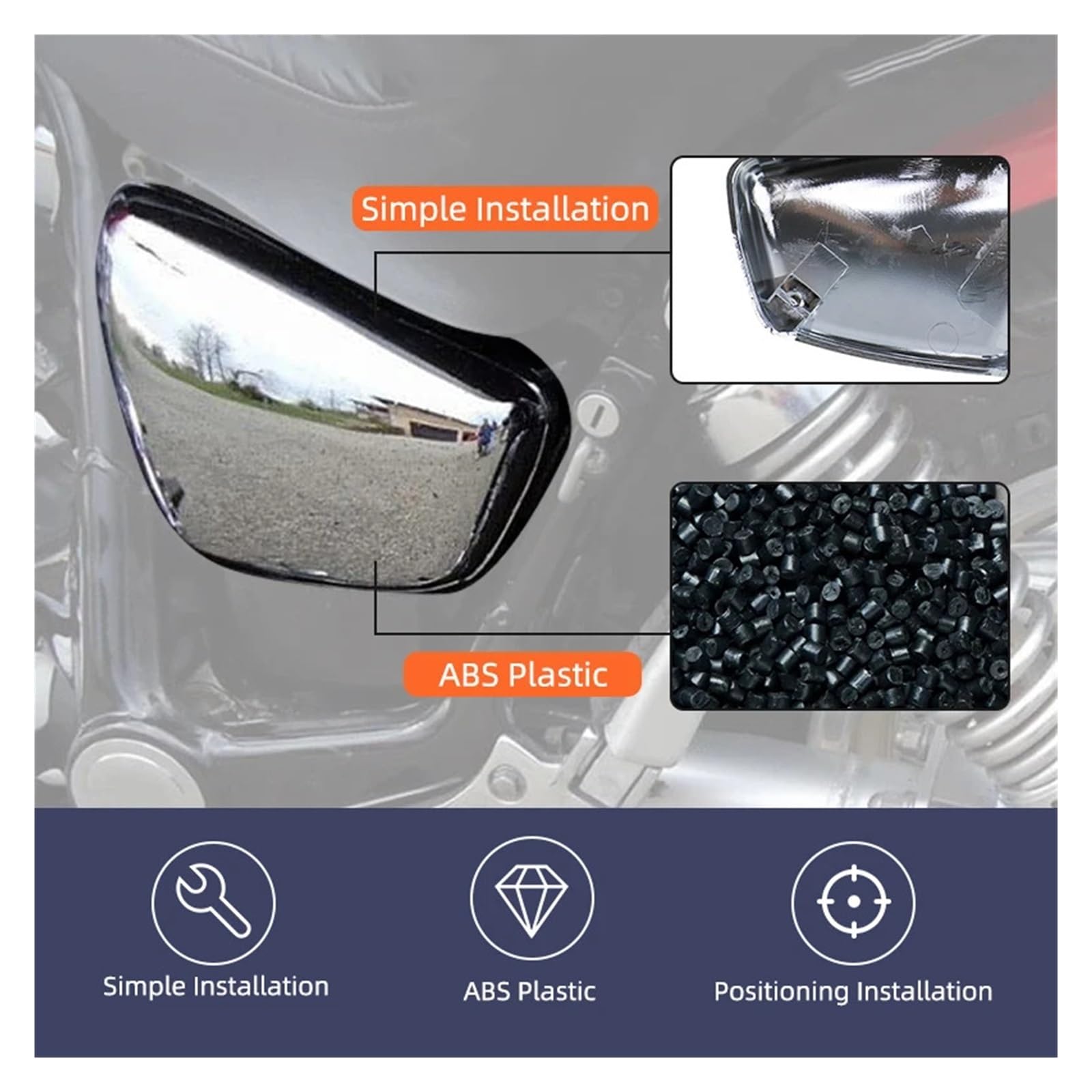 Batterieabdeckungen Für Yamaha Virago - Seitliche Verkleidungen Chrom