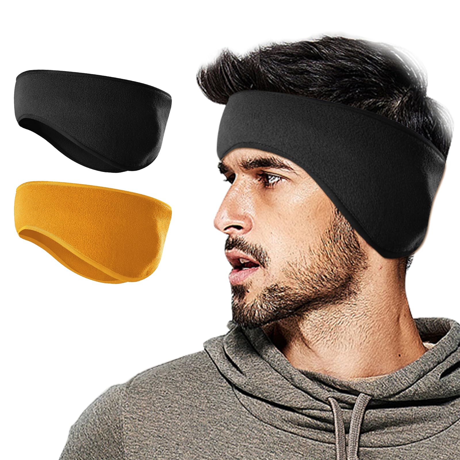 Winter Fleece Ear Warmers Headband Ear Muffs for Men Women Kids, Ear Covers for Cold Weather Ski Running Cycling Work