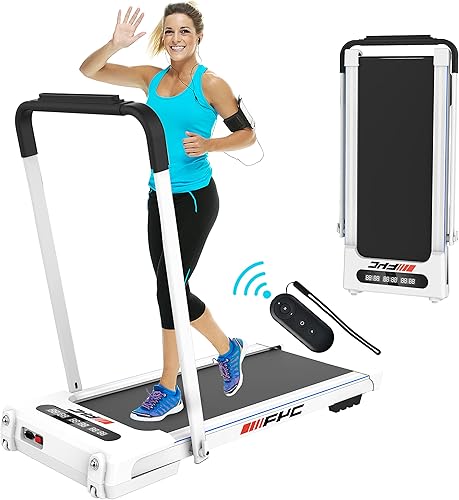 Cinta de correr 2 en 1 para debajo del escritorio, 3.5 HP plegable para el hogar, sin instalación, máquina eléctrica compacta para correr, control