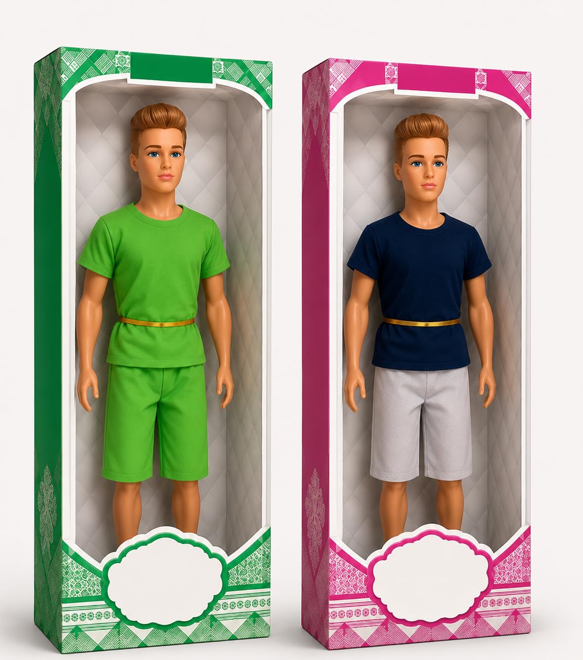 Fashion Boy Doll with Outfit, 2 Colour Variants | Includes 2 Dolls, Gold Belt Accessory, Window Box Packaging, Kids Pretend Play, Poseable Figure-image-13