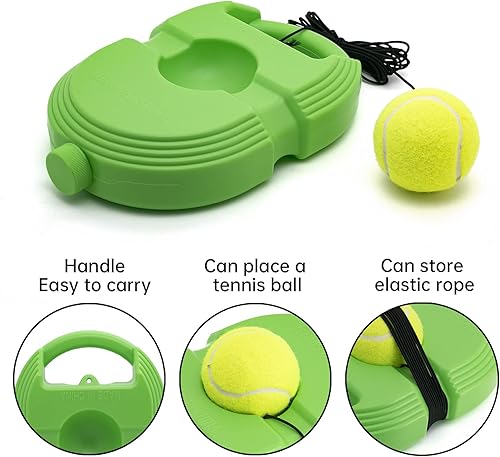 Miniatura 5 de Pelota de rebote de tenis con 3 bolas de cuerda, equipo de entrenamiento de tenis solo para práctica personal, herramientas de entrenamiento de