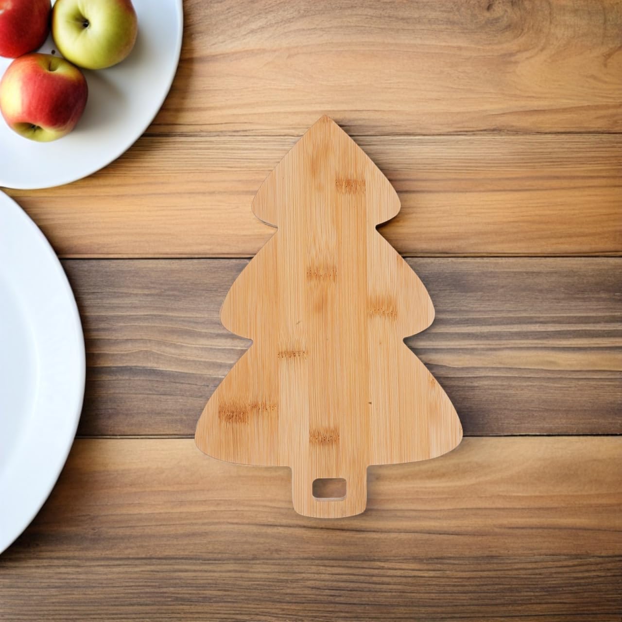 Amosfun Christmas Tree Cutting Board Charcuterie Platter Cheese Serving Tray Double-sided Tree Board for Meat Vegetables and Fruits Christmas Party Supply 11. 8 Inch