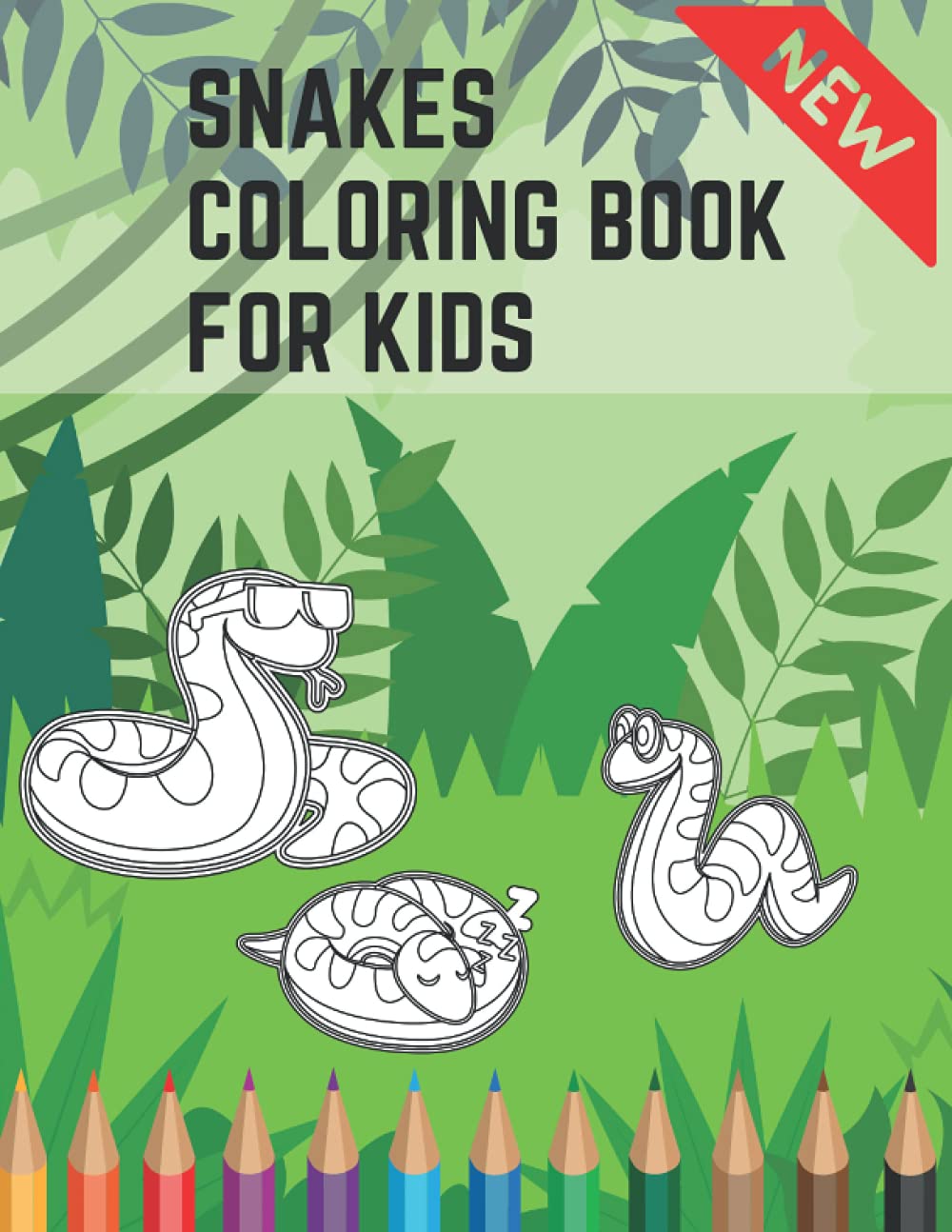 Snakes Coloring Book for Kids: Snake Colouring Pages Pop up Joungle Book Snake Python Cobra Anaconda