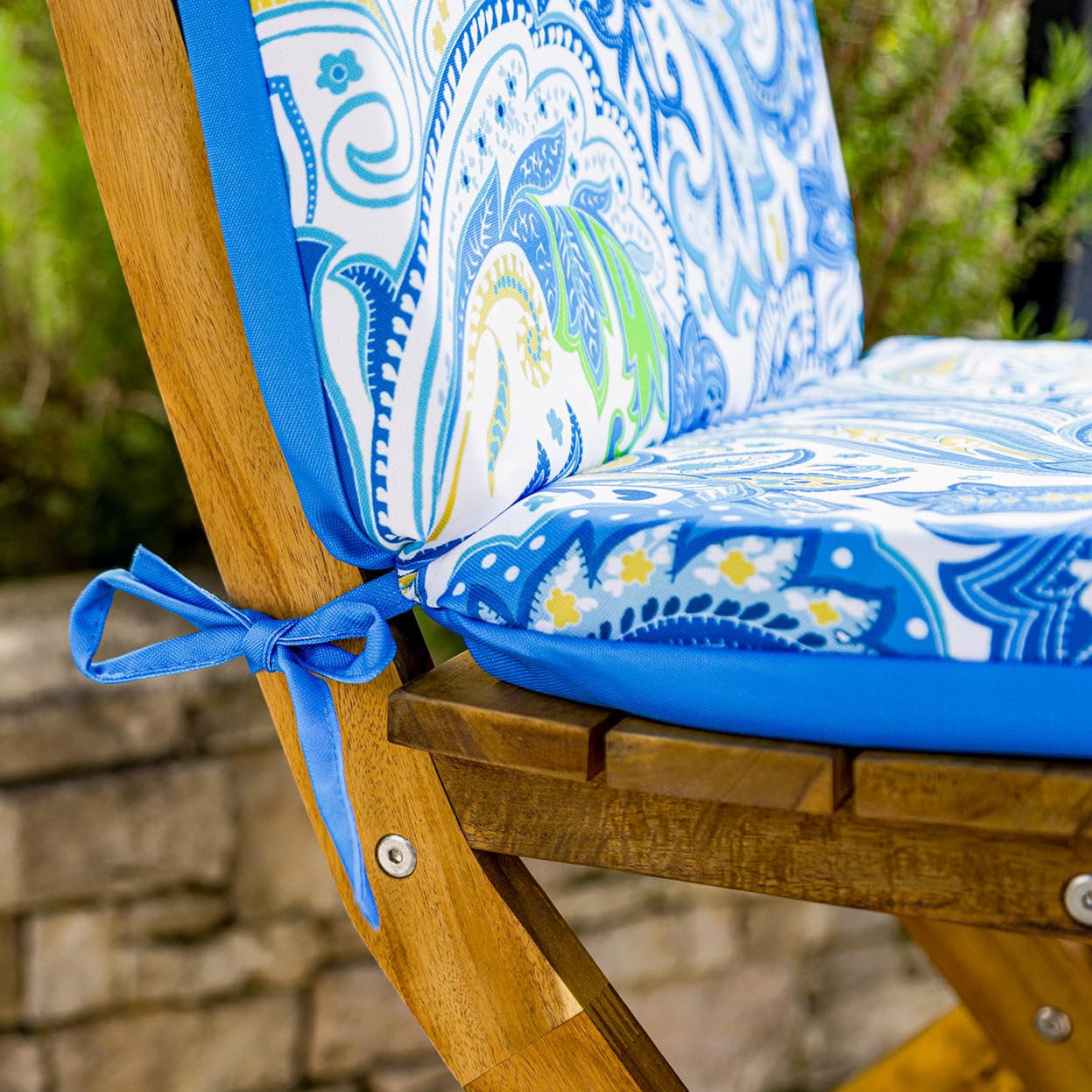Set Di 4 Cuscini Per Sedia Da Giardino 100% Poliestere Impermeabile Crema 40x40x3 Cm Dec021718 27126976