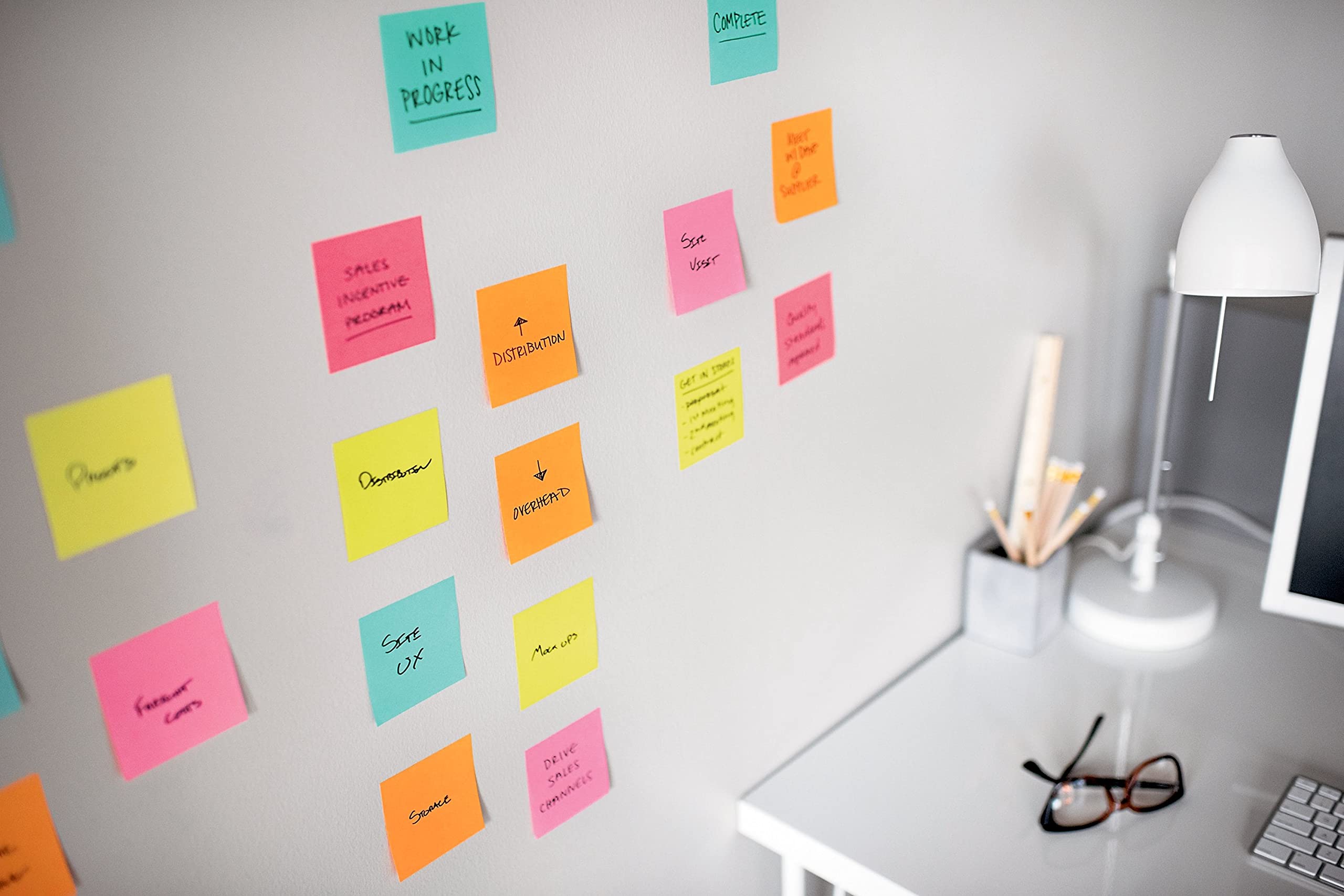 Post-it Pop-up Notes Super Sticky R3306SSMIA Pop-up 3 x 3 Note Refill Miami 90/Pad 6 Pads/Pack