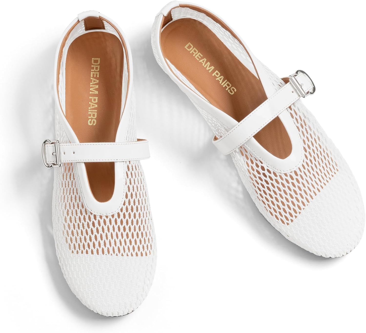 DREAM PAIRS Women's Round Toe Mary Jane Ballet Flats