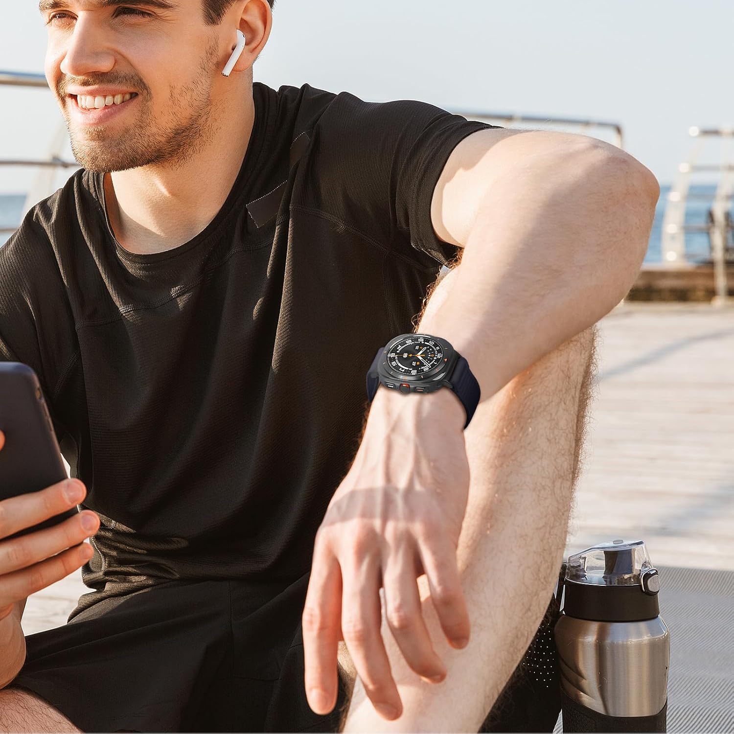 Trail Band for Samsung Galaxy Watch Ultra Bands 47mm Men/Women,Rugged Fabric Nylon Alpine Sport Loop Strap for Samsung Galaxy Watch 7 Ultra Band 47 mm 2024 Breathable Replacement Wristband - Image 6