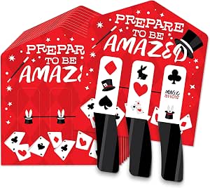 Big Dot Of Happiness Magic Show Giebelboxen – Set Mit 12 Stück Für Party-Gastgeschenke, 10,8x7,6x19,7 Cm