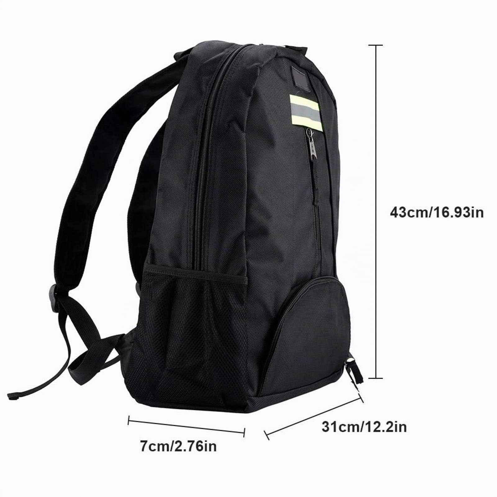 Borsa per Attrezzi , Zaino per Attrezzi 1680D Zaino da Lavoro in Tessuto Oxford Zaino per Attrezzi in Tessuto per Elettricista Idraulico Riparatore(Nero)