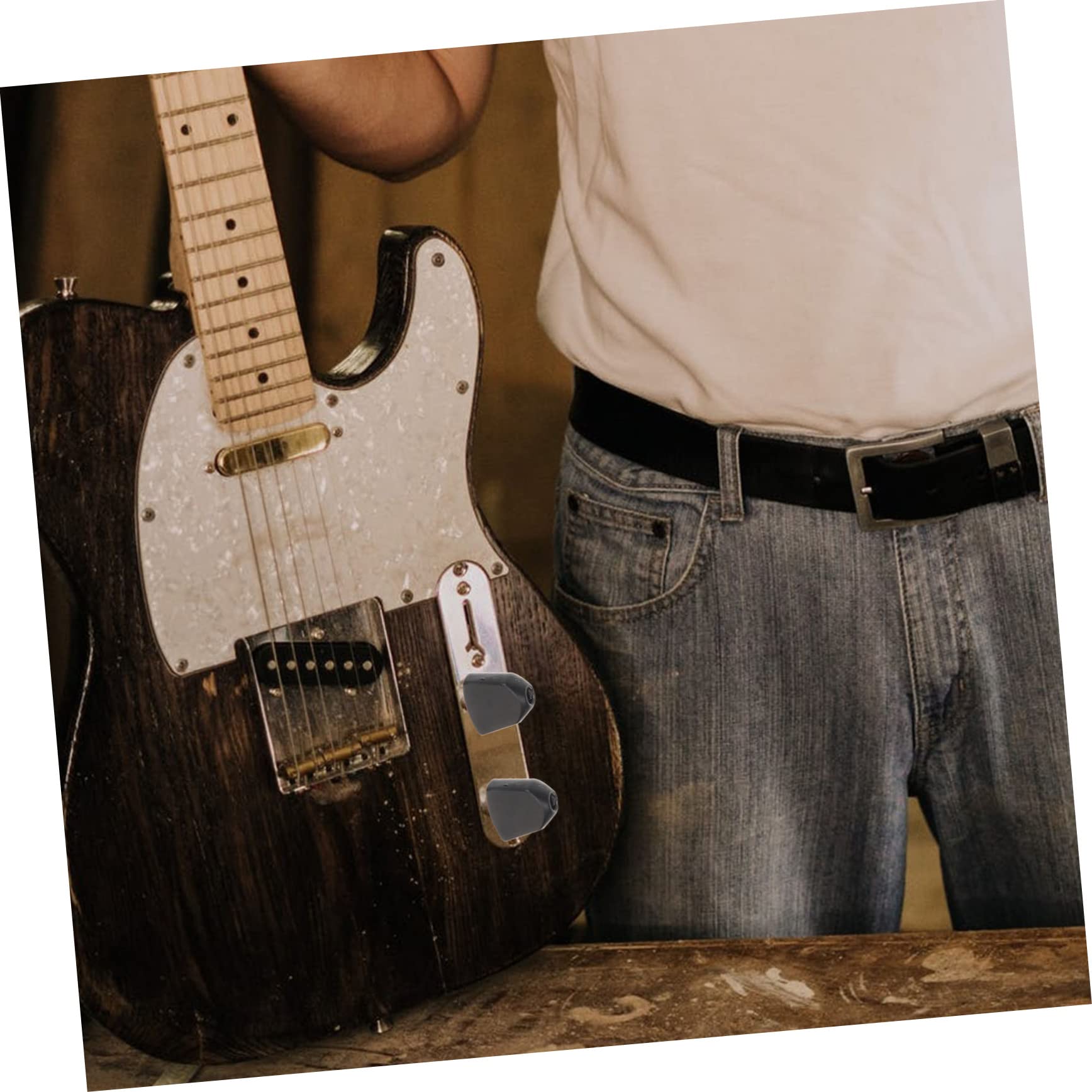 Toddmomy Guitar Tuning Pegs Chrome Machine Heads for Electric Acoustic Guitars String Tuners with Washers Screws Durable Construction Configuration