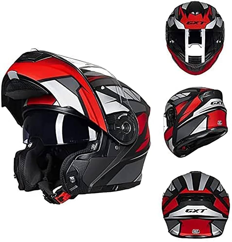 Motorcycle Modular Helmet Full Face Flip Up Front Helmet