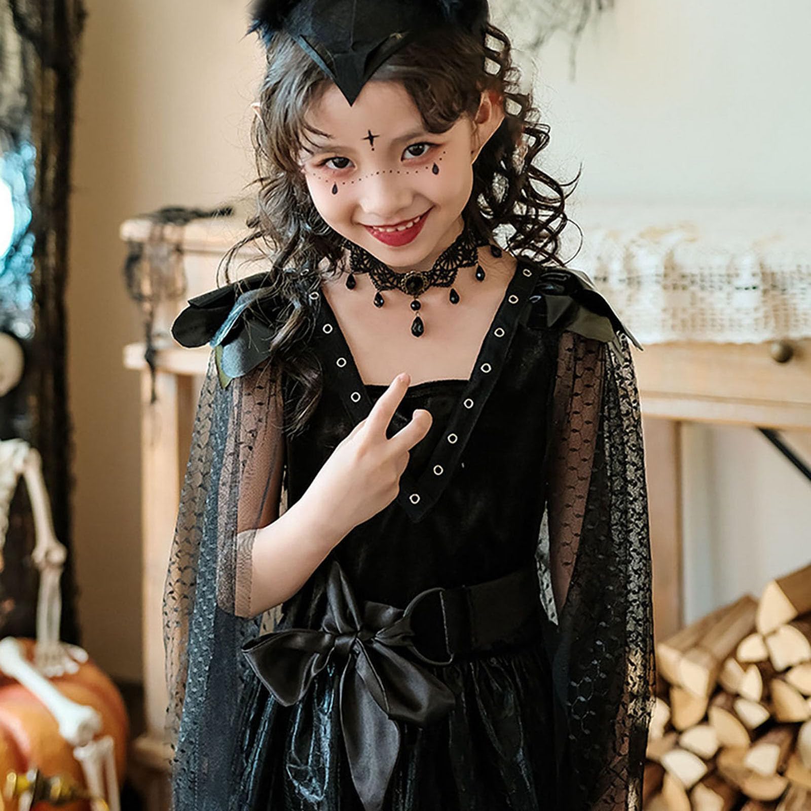 Hexenkostüm Kind Halloween Kostüm Kostüme Für Kinder Halloween Tutu Rock Set Mit Hut & Besen Für Kinder Sommerkleid Mädchen Kleid Party Karnevalskostüme Cosplay Party Verkleidung