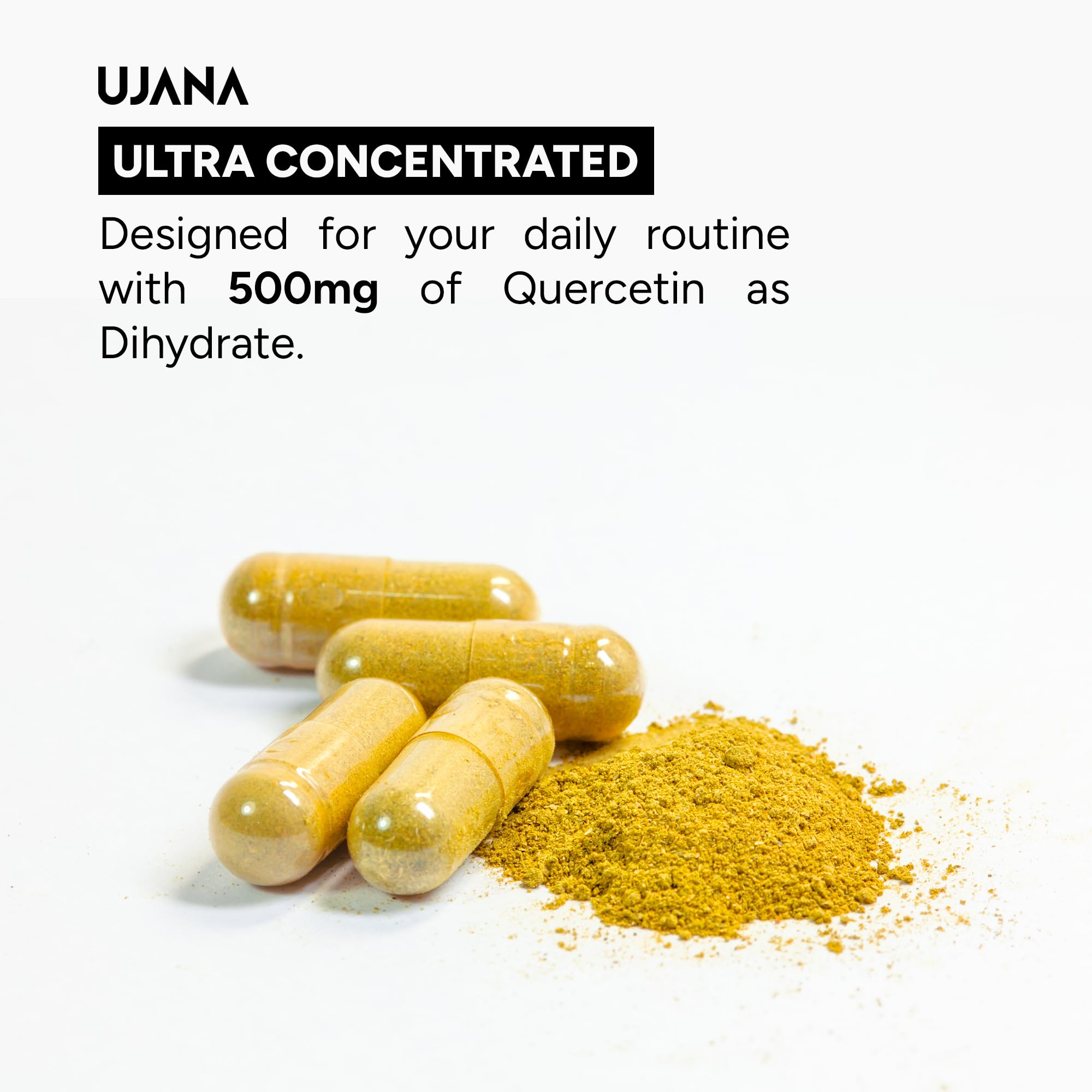UJANA Quercetin with Vitamin C & Zinc | Antioxidant Support | 90 Veg Capsules (PC-2) 1